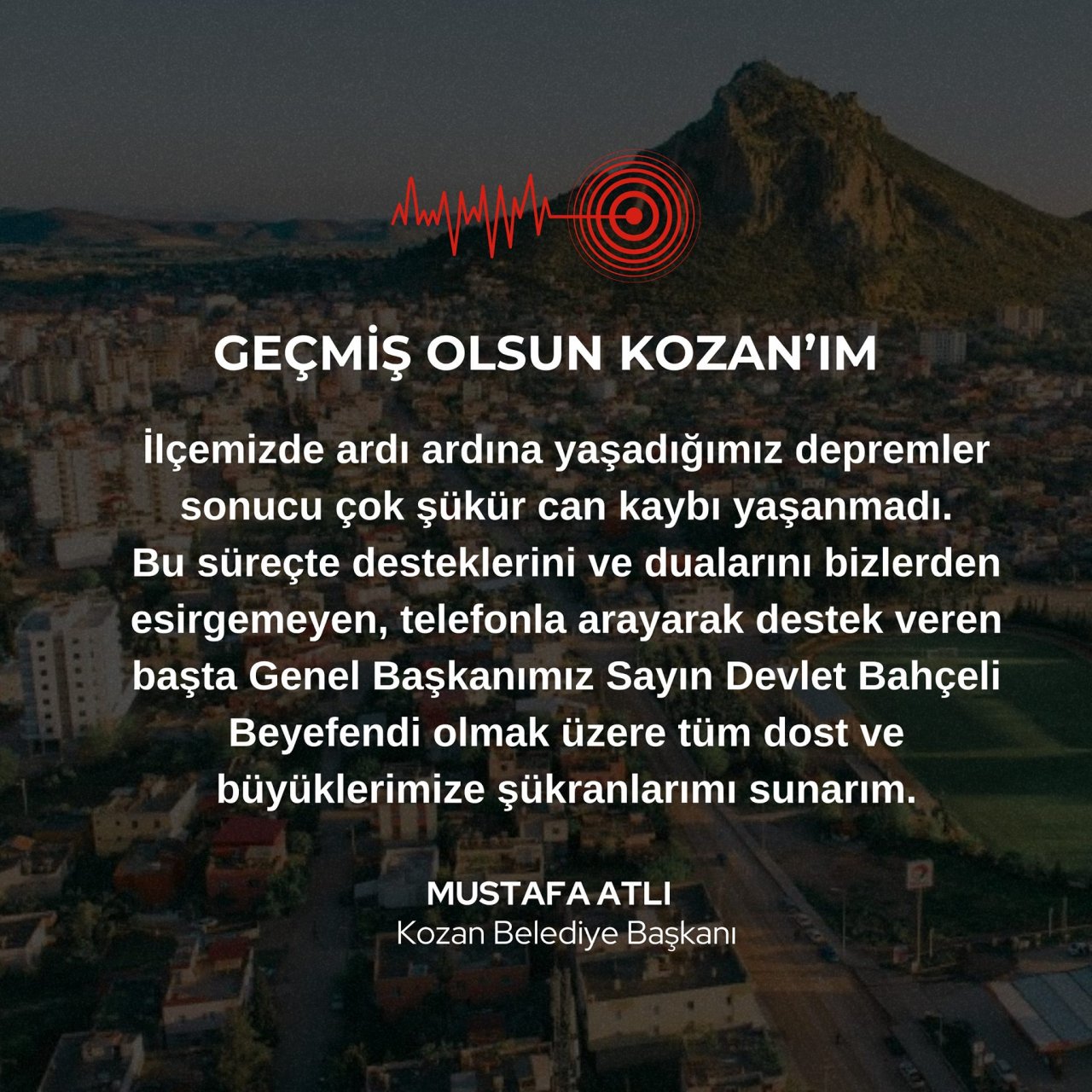 GEÇMİŞ OLSUN KOZAN'IM